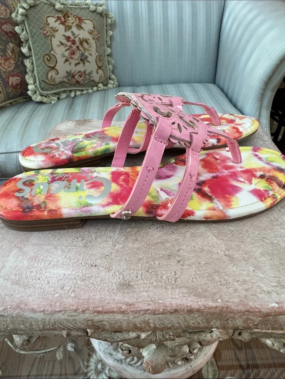 Circus by Sam Edelman Clara Thong Sandals with Tie-Dye Footbed - NIB - size 6.5
